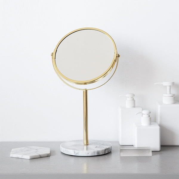 Marble Base Gold Mirror