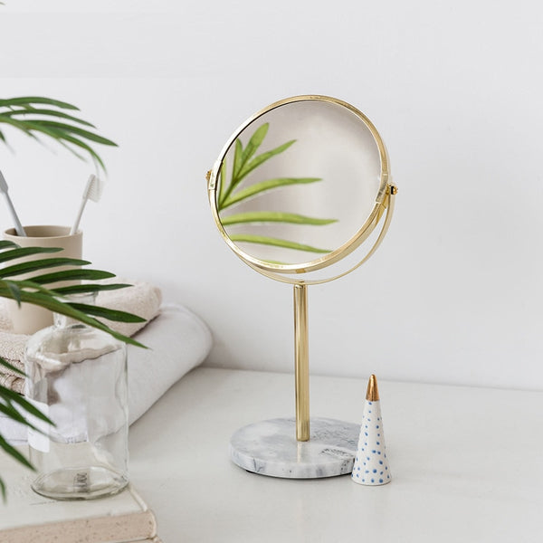Marble Base Gold Mirror
