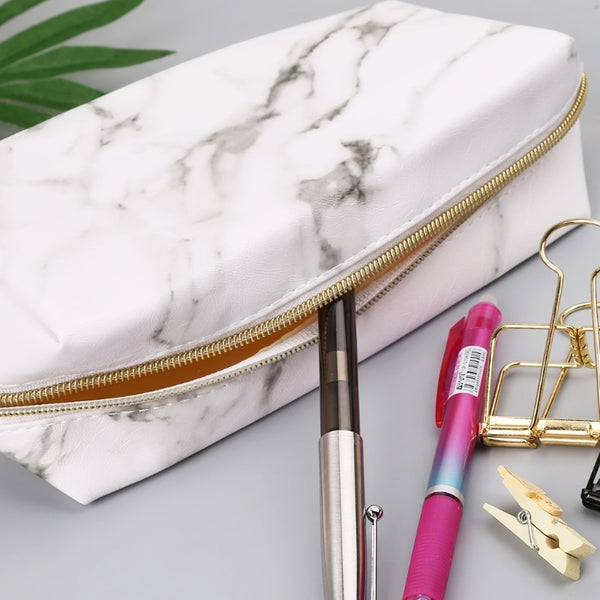 Marble Print Pencil Case