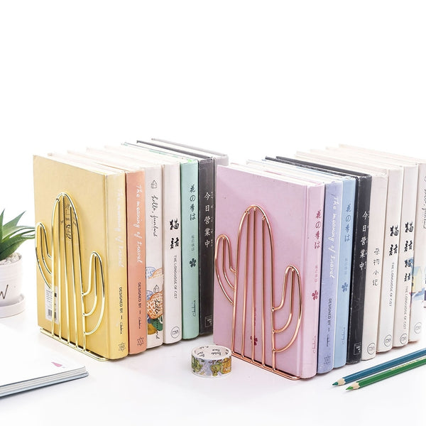Cactus Metal Bookends
