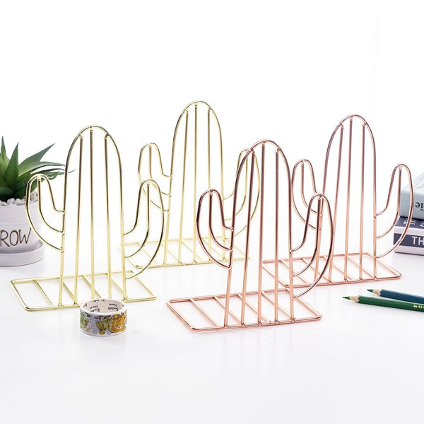 Cactus Metal Bookends