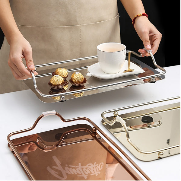 Metallic Mirrored Tray